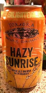 Tomoka Hazy Sunrise Wheat Ale Tomoka Hazy Sunrise Wheat Ale